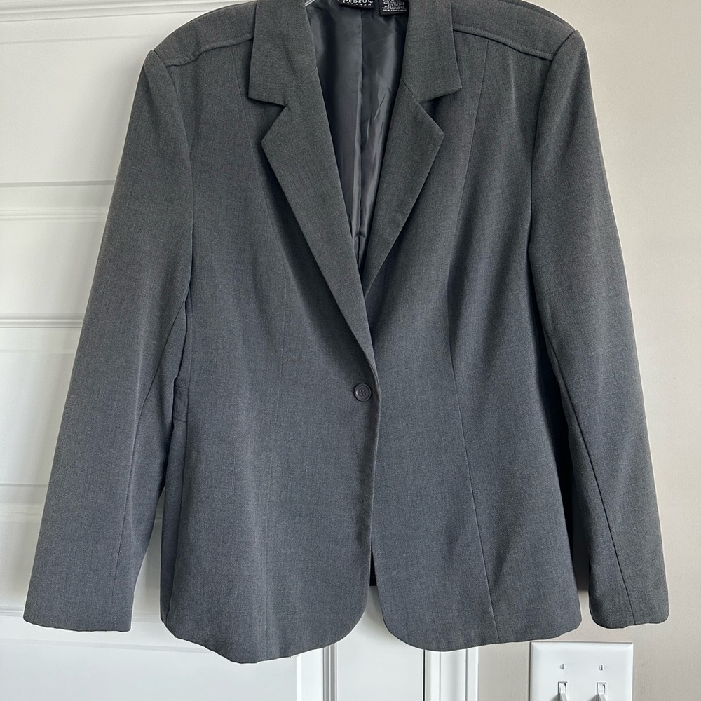 George Women's Dark Gray Single-Button Blazer